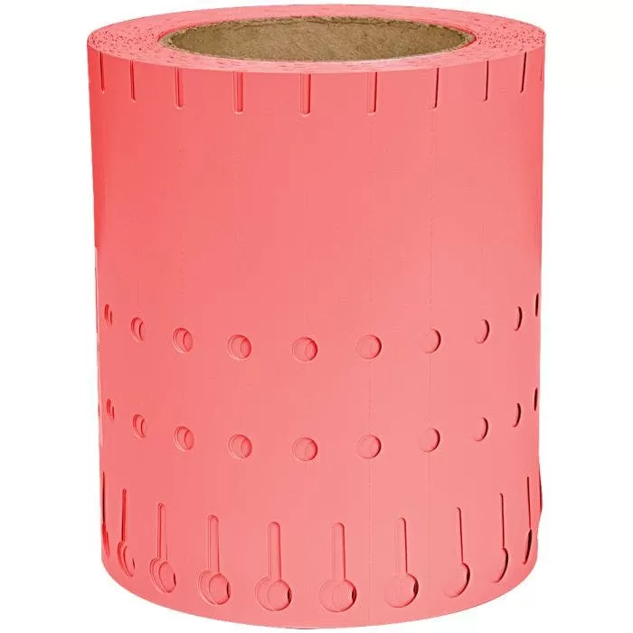 Slip 'N Lock Loop Lock Vinyl Labels 5/8in X 5 1/2in 1000/Roll Pink 2 Slip 'N Lock Loop Lock Vinyl Labels 5/8in X 5 1/2in 1000/Roll Pink - Image 2