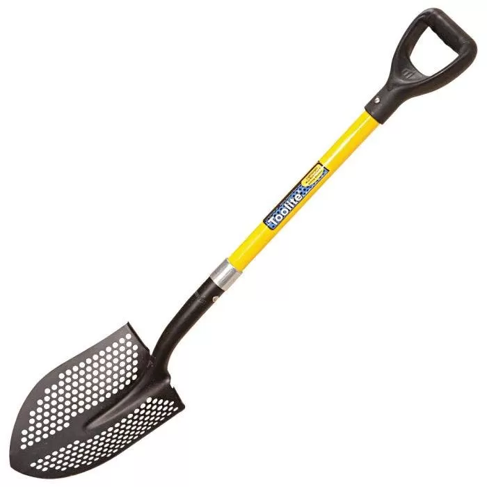 Toolite Round Point Shovel Perforated Blade With Fiberglass D Grip Handle 1 Toolite Round Point Shovel Perforated Blade With Fiberglass D Grip Handle