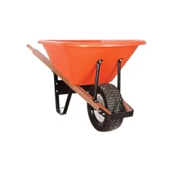 Leonard 6 Cubic Foot Capacity Poly Tray Wheelbarrows