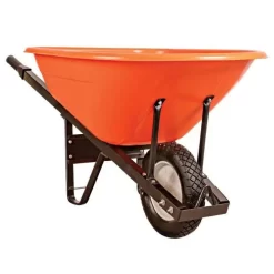 Leonard 8 Cubic Foot Poly Tray Wheelbarrows With Steel Handles -Garden Tools vp wb08s 2