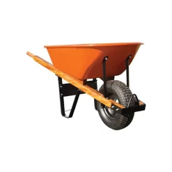 Leonard 6 Cubic Foot Capacity Steel Tray Wheelbarrows