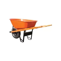 Leonard 6 Cubic Foot Capacity Steel Tray Wheelbarrows -Garden Tools vp wbx 2