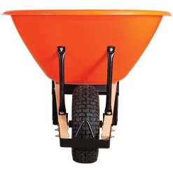 Leonard 8-Cubic-Foot Capacity Poly Tray Wheelbarrow With Pneumatic Tire -Garden Tools wb08 1 1